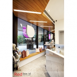 NuAge Laser Clinic Integrated Wooden Element Designed by Red Box ID